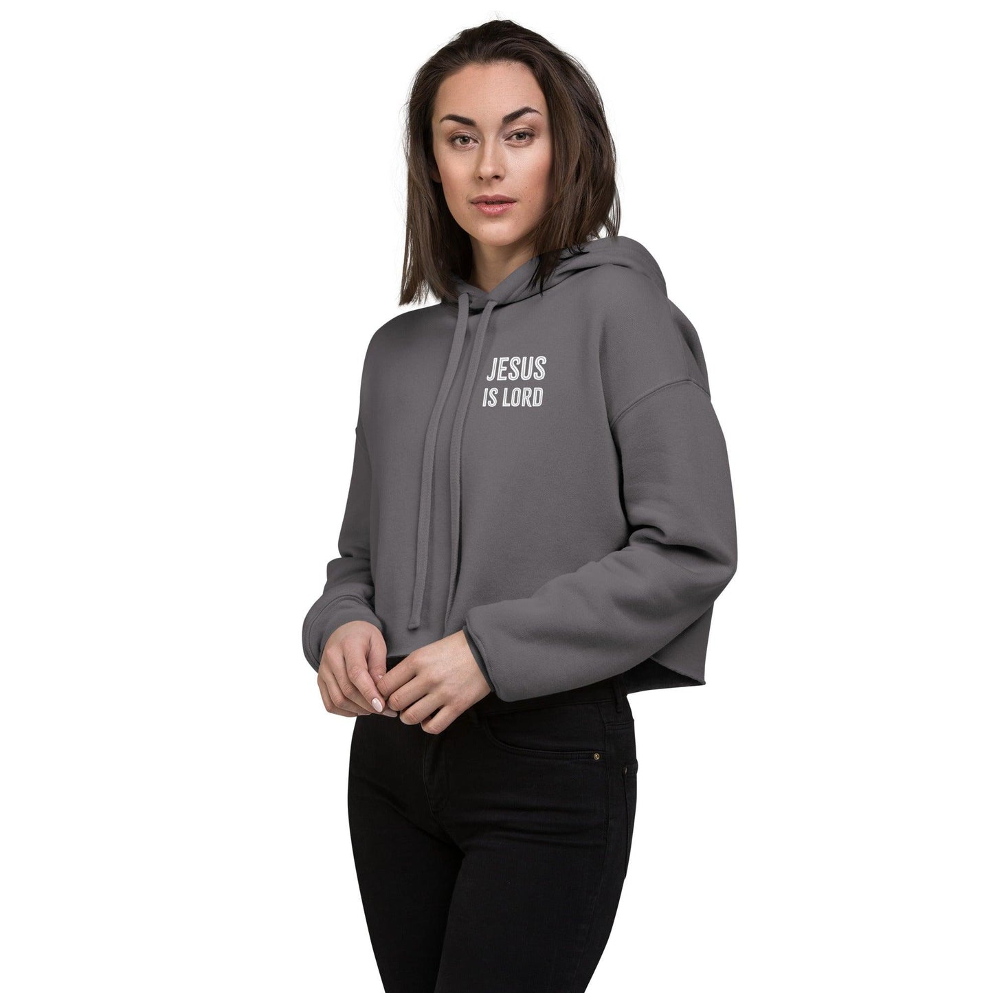 Jesus is Lord Crop Hoodie - Now You Are Called Apparel