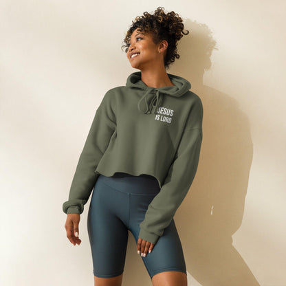 Jesus is Lord Crop Hoodie - Now You Are Called Apparel