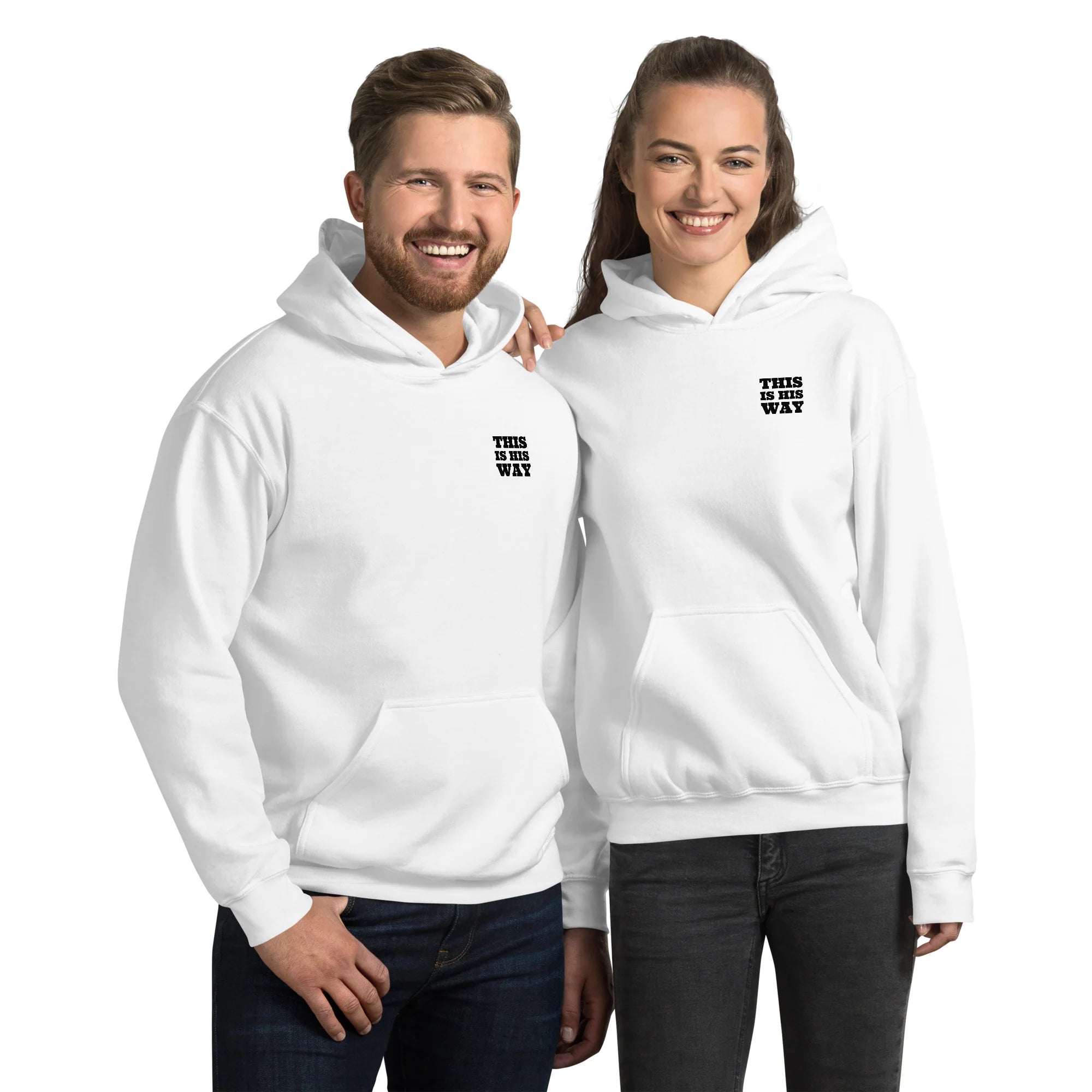 White This is His Way Unisex Sweatshirt